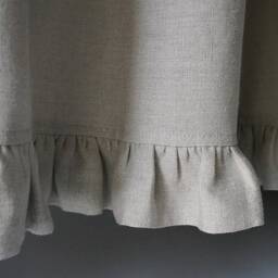 Linen Ruffle Bed Skirt, Gathered Bedskirt With Ruffles, Custom Split Corner Bedskirts Full, Queen, King, Twin - thumbnail 2