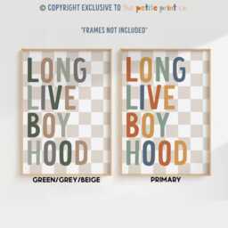 Long Live Boyhood Print -- Boys Bedroom Print, Nursery Playroom Brothers Cool Unframed - thumbnail 3