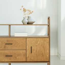 Living Room Wall Unit Set, Tall Bookcase With Open Cabinet & Low Media Sideboard 166 cm Vinyl Storage, Mid Century Modern - thumbnail 2