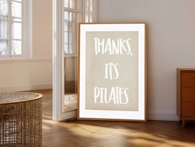 Pilates Poster, Thanks Its Print, Pilates Quote, Fitness Studio Wall Art, Pilates Gift, Fitness Gift, Home Gym Decor Home Decor - image 1