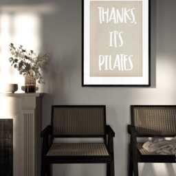 Pilates Poster, Thanks Its Print, Pilates Quote, Fitness Studio Wall Art, Pilates Gift, Fitness Gift, Home Gym Decor Home Decor - thumbnail 2