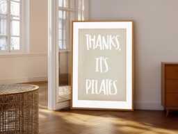 Pilates Poster, Thanks Its Print, Pilates Quote, Fitness Studio Wall Art, Pilates Gift, Fitness Gift, Home Gym Decor Home Decor - thumbnail 1