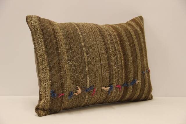 Throw Lumbar Kilim Pillow 14x20 in - 35x50 cm Boho Pillowcover Kilim Cushion Cover Tribal Pillow 4Bef-747 - image 1