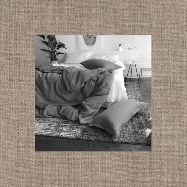 Natural Rugged Beige Linen Duvet Cover - Dye Free 100% Flax Fabric Modern Bedding Made To Order in The Usa - image 1