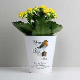 Personalised Robins Appear When Loved Ones Are Near Plant Pot - Beautiful Robin Memorial Ornament For The Home Or Graveside - thumbnail 1