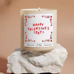 Happy Valentines Day Candle - Soy Wax Gift Box For Her - thumbnail 3
