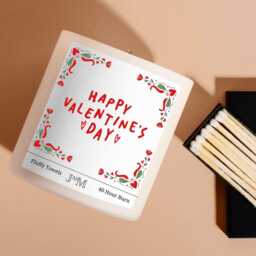 Happy Valentines Day Candle - Soy Wax Gift Box For Her - thumbnail 2