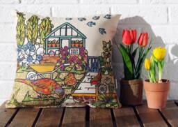 Garden Scatter Cushion House Warming Gift For Country Wedding Present British Wool Filled Pheasant Duck Robin Greenhouse