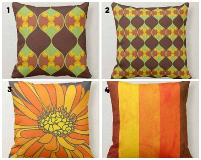 Abstract Art Cushion Cover/Sofa Yellow Green Coffee Color Pillow Cover/Housewarming Gifts/Garden Geometric Colorful Pattern Throw Pillowcase - image 1