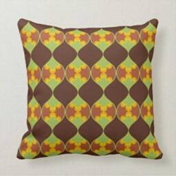 Abstract Art Cushion Cover/Sofa Yellow Green Coffee Color Pillow Cover/Housewarming Gifts/Garden Geometric Colorful Pattern Throw Pillowcase - thumbnail 3