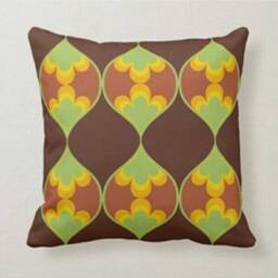 Abstract Art Cushion Cover/Sofa Yellow Green Coffee Color Pillow Cover/Housewarming Gifts/Garden Geometric Colorful Pattern Throw Pillowcase - thumbnail 2