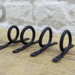 Rustic Curtain Rod Holder Pair - Hand-Forged Steel Pole Brackets, Farmhouse Loft Industrial Hardware, 3 Sizes + Custom - thumbnail 3