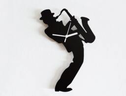 Man Play Saxophone Jazz Band Instruments - Wall Clock - thumbnail 1