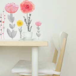 Wall Decal Flower, Home D??cor, Bedroom Floral Decal, Nursery Wooly Meadow Collection - Design Nr.1 - thumbnail 3