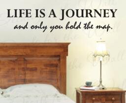 Life A Journey & Only You Hold Map Inspirational Motivational Wall Decal Decor Vinyl Quote Sticker Saying Lettering Art Decoration In35 - thumbnail 1