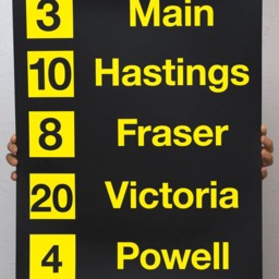 Vancouver Trolley Bus Route Print Set - Screen Printed Art, Limited Edition - thumbnail 3