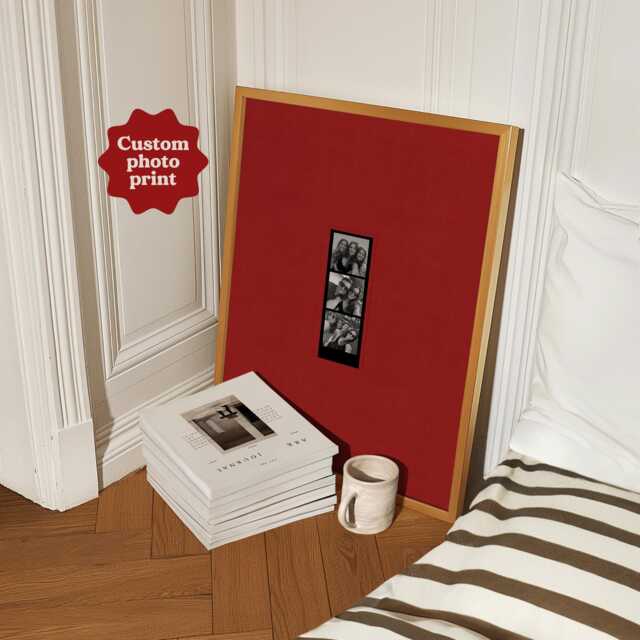 Personalised Photo Print - Textured Effect Home Decor Gift Customizable Template Trendy Booth Polaroid Colourful - image 1