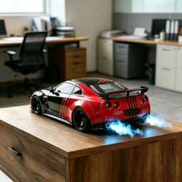 Sports Car Alarm Clock, Engine Sound, Exhaust Led, Race Decor, Jdm Enthusiast Gift - thumbnail 3