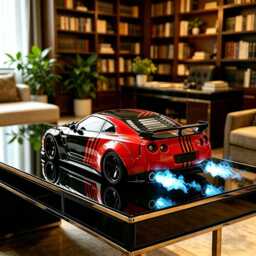 Sports Car Alarm Clock, Engine Sound, Exhaust Led, Race Decor, Jdm Enthusiast Gift - thumbnail 2