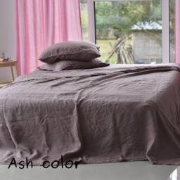Linen Sheet Set/Linen Sheet Set Bedding Queen King 100% Set/ Shabby Chic Farmhouse - thumbnail 3