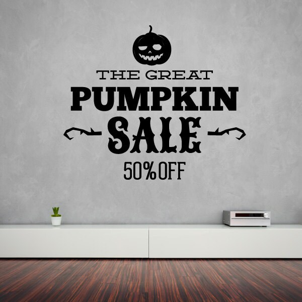 The Great Pumpkin Sale 50% Off Halloween Quote Wall Decal - Vinyl Car Id007 - image 1