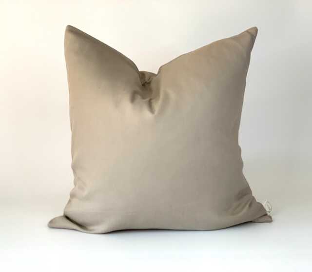 Handmade Mocha Brown Cushion Cover, Reclaimed Fabric, 16 X - image 1