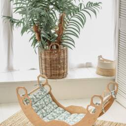 Unique Baby Gift - Montessori Rocker With Cushion, Climbing Arch + Pillow, Toys, Toddler Personalize Toy For 1 Year Old - thumbnail 3