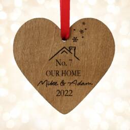 Personalised Christmas New Home Decoration, House, First Gift, Housewarming Bauble, House Gift - thumbnail 2
