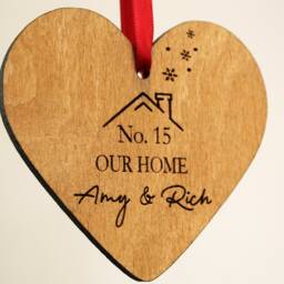 Personalised Christmas New Home Decoration, House, First Gift, Housewarming Bauble, House Gift - thumbnail 4