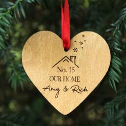 Personalised Christmas New Home Decoration, House, First Gift, Housewarming Bauble, House Gift - thumbnail 3