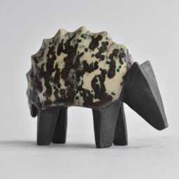 Ceramic Sculpture Armadillo, Sculpture, Raku, Figurine, Pets, Animal, Birthday Present, Art, Clay, Ceramics, Handmade, Nature - thumbnail 3