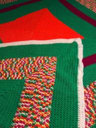 Simple Square Neon Blanket
