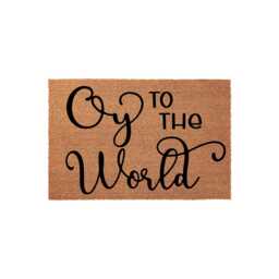 Funny Doormat Oy To The World, Welcome Mat, Door Mat - thumbnail 1