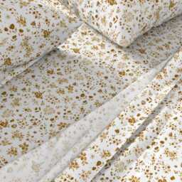Ditsy Floral Sheets - Darlene Gold White By Crystal_Walen Mustard Nursery Cotton Sateen Sheet Set Bedding Spoonflower - thumbnail 2