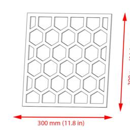 Honeycomb Pattern Style Wooden Handmade Room Division, Wall Decoration Panel, Decor, Decal, Art, Home Decor - thumbnail 4