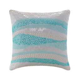 "Art Silk Aqua Blue Cushion Case 16""x16"