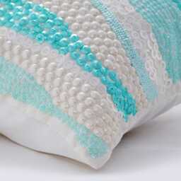"Art Silk Aqua Blue Cushion Case 16""x16" - thumbnail 2