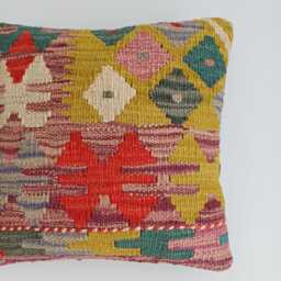 Afghan Handmade Cushion Cover, Rug Cushion, Pillow, Decorative Throw Kilim 12''x12''/30x30 cm - thumbnail 2