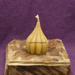 "Pure Beeswax Candle, ""Fluted Drop" - thumbnail 2