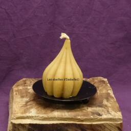 "Pure Beeswax Candle, ""Fluted Drop" - thumbnail 3
