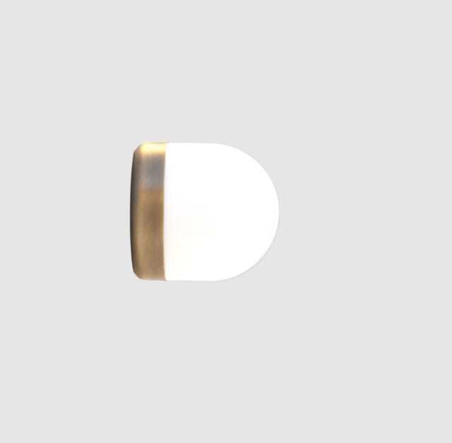 Wall Sconce/Flush Mount Ceiling Light, Mid Century Sconce/Ceiling Light With White Glass Shade - No. Ul Listed, Da-Lm, No.0480 - image 1