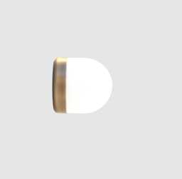 Wall Sconce/Flush Mount Ceiling Light, Mid Century Sconce/Ceiling Light With White Glass Shade - No. Ul Listed, Da-Lm, No.0480 - thumbnail 1