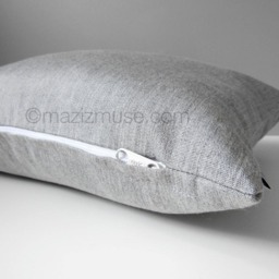 Granite Grey Sunbrella?? Outdoor Pillow Cover, Decorative Light Cushions For Pool Lounger, Garden Seating & Patio Chairs, Mazizmuse - thumbnail 2