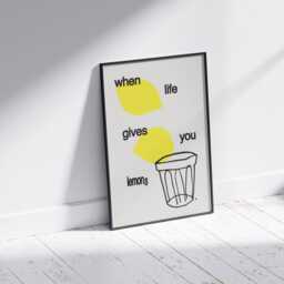 When Life Gives You Lemons Print, Aesthetic Wall Art - thumbnail 3