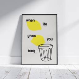 When Life Gives You Lemons Print, Aesthetic Wall Art - thumbnail 2