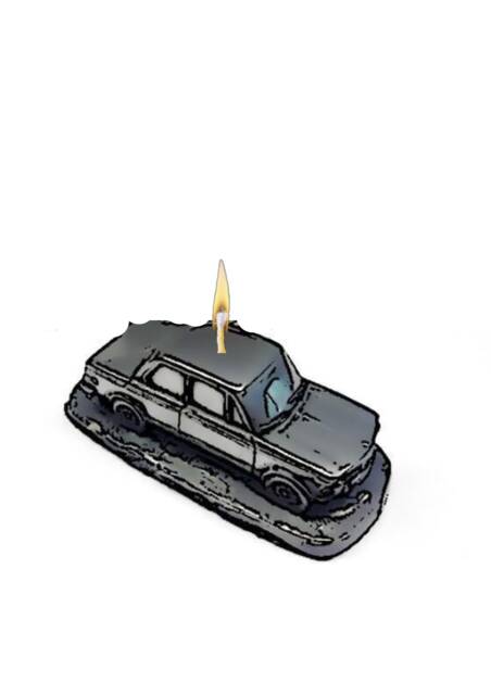 Two Handmade Candles Bm Classic Car Candle Range in 7 Colours Birthday 2002 & Isetta