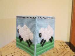 Counting Sheep Tissue Box Cover Boutique Item 229 - thumbnail 1