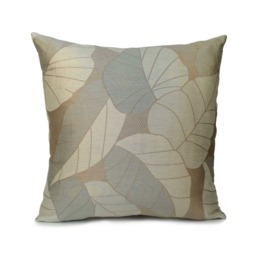 Light Tan, Gray & Beige Pillow, Decorative Throw Pillow Cover, Cushion Pillowcase, Accent Satin Blend, Floral Pattern - thumbnail 1