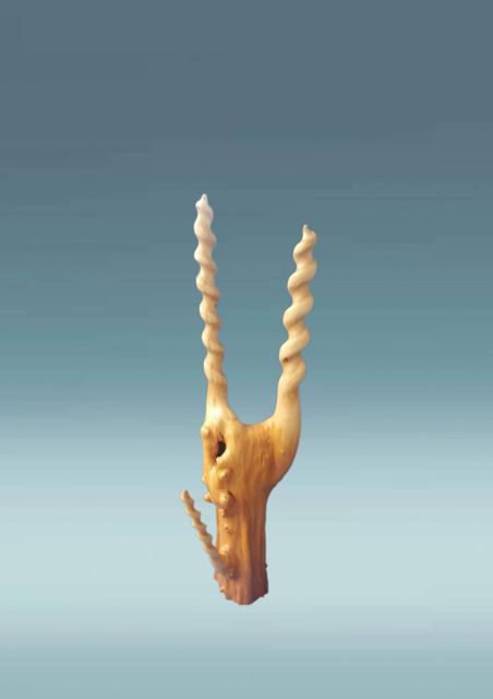 Wooden Abstract Sculpture, Modern Wood Art, Walnut Carved Statue, Carving Burl, Hand Statue - image 1