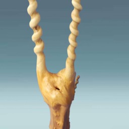 Wooden Abstract Sculpture, Modern Wood Art, Walnut Carved Statue, Carving Burl, Hand Statue - thumbnail 2